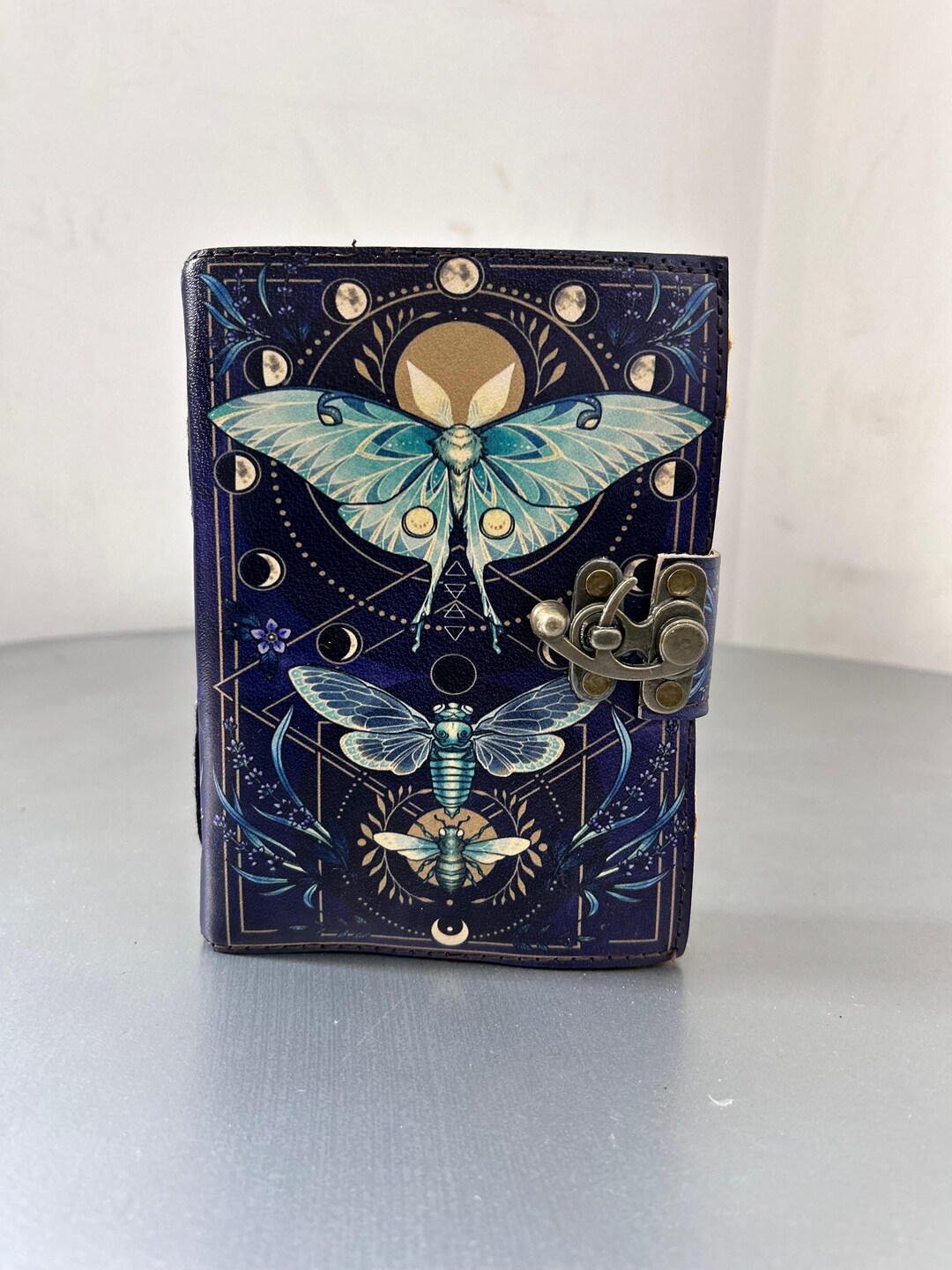 Blank Spell Book of Shadows Journal With Lock Clasp Vintage Handmade ...