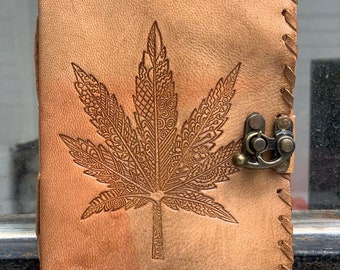 Handmade leaves Leather Journal, Leather Journal for Men, Leather Journal for Women, Leather Sketchbook, , Leather Blank Book