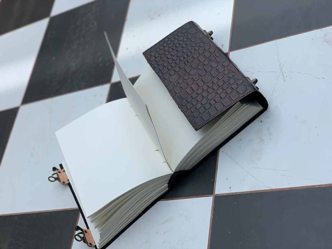 Leather Sun and Moon Embossed With Beautiful Blue Stone Journal Diary ...