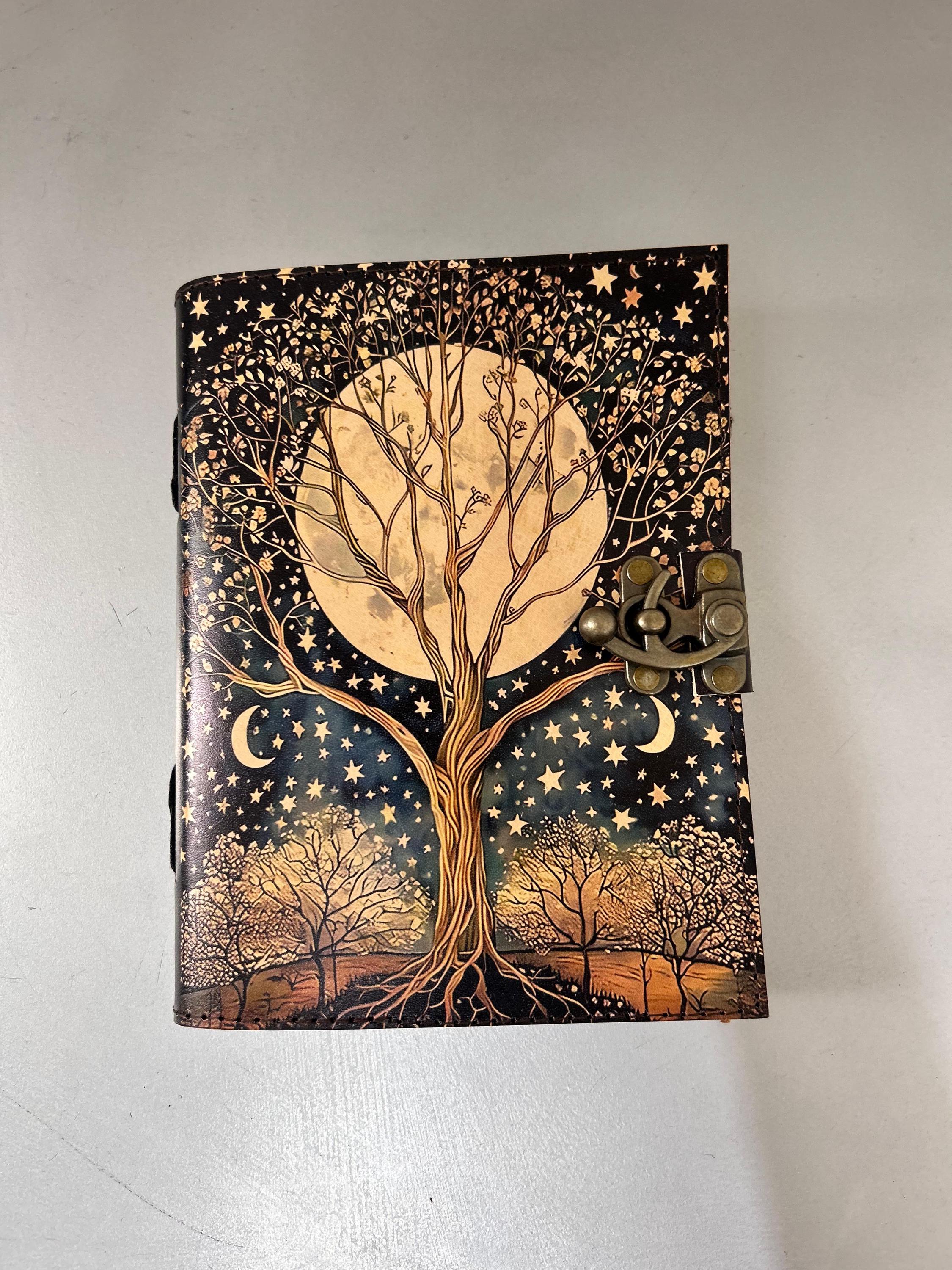 Tree of Life Leather Travel Journal for Women With Lock Premium Print ...