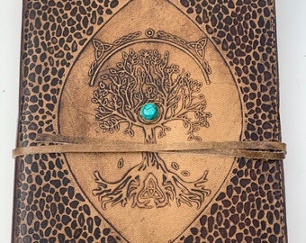 Handmade Leather Journal Refillable Lined Paper Tree of Life writing Notebook Diary leather Bound Daily men&women