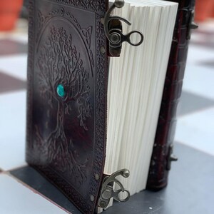 Leather Sun and Moon Embossed With Beautiful Blue Stone Journal Diary ...