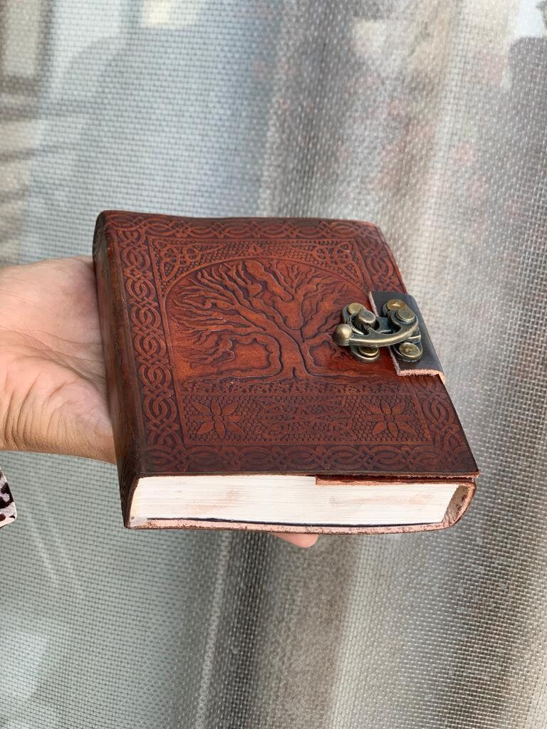 Handmade Leather Journal Tree of Life Journal Leather With C-lock ...