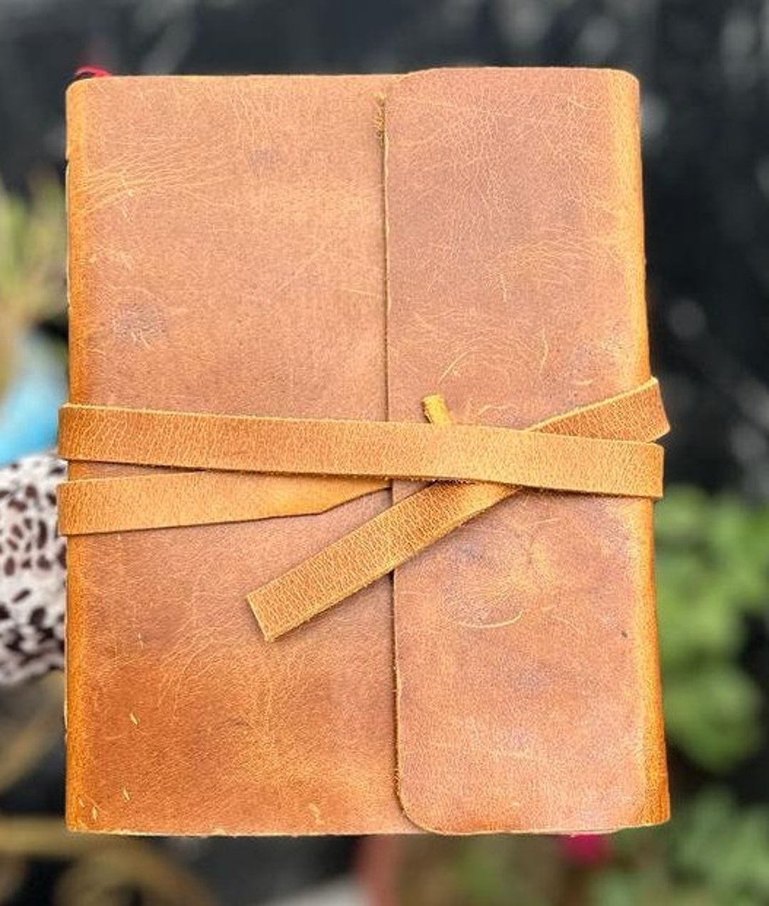 Unlined Leather Journal Rustic Handmade Vintage Leather Bound Journals