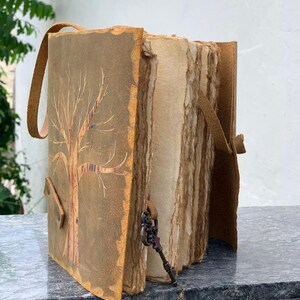 Tree of Life Leather Journal - Antique Handmade Deckle Edge Vintage ...
