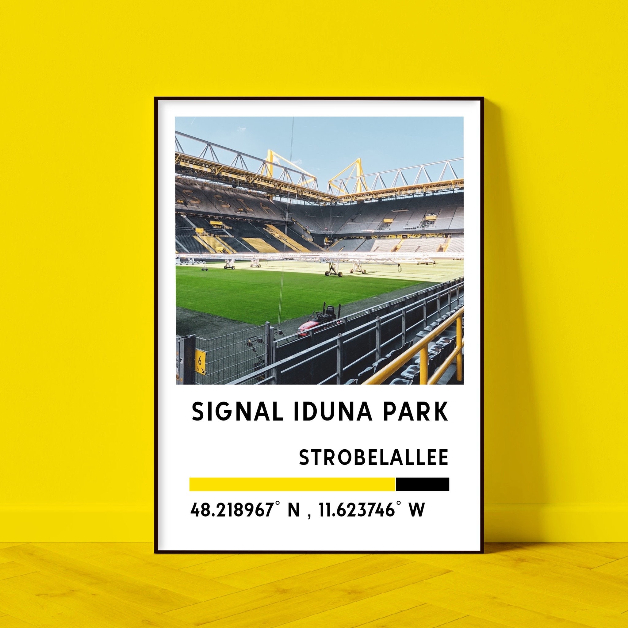 Stadium, Wall Dortmund Borussia - Poster Dortmund, Westfalenstadion, Borussia Borussia Dortmund Etsy Printables, Stadium Iduna Art Park Signal