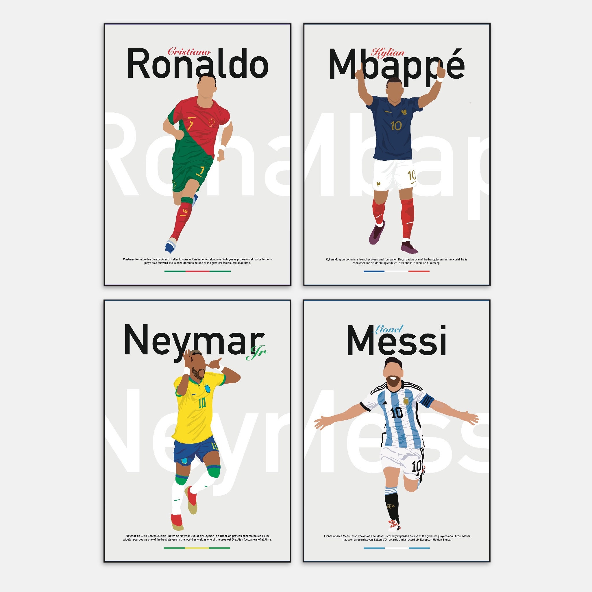 Cristiano Ronaldo, Lionel Messi, Neymar or Kylian Mbappe? Top 10