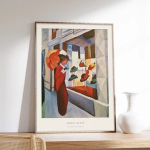 Macke Poster, The Hat Store, August Macke Poster, Ausstellungsplakat, Kunstdruck auf Museumsqualitätspapier