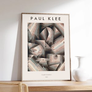 Paul Klee Poster, Abstract Art, Klee Poster, Crystal Gradation, Exhibition Poster, Museum Quality Art Printing on Paper