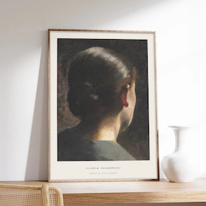 Hammershøi Poster, Porträt von Anna Hammershøi, Hammershøi Poster, Ausstellungsplakat, Kunstdruck in Museumsqualität auf Papier