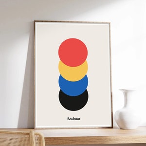 Bauhaus-Poster, minimalistisches Poster, Bauhaus-Poster, abstrakte Kunst, Kunstdruck in Museumsqualität auf Papier