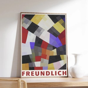 Freundlich Poster, Otto Freundlich, Abstrakte Kunst, Abstraktes Poster, Ausstellungsplakat, Kunstdruck in Museumsqualität auf Papier