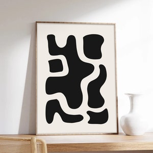 Cartel minimalista, cartel abstracto, líneas abstractas, arte abstracto, impresión de arte de calidad de museo en papel