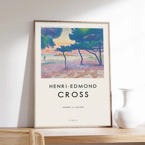 Kreuzplakat, Strand von Saint-Clair, Henri-Edmond-Kreuz, Pointillismus, Ausstellungsplakat, Kunstdruck auf Papier in Museumsqualität