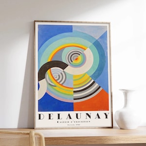 Delaunay Poster, Abstrakte Kunst, Robert Delaunay, Abstraktes Poster, Ausstellungsplakat, Kunstdruck in Museumsqualität auf Papier
