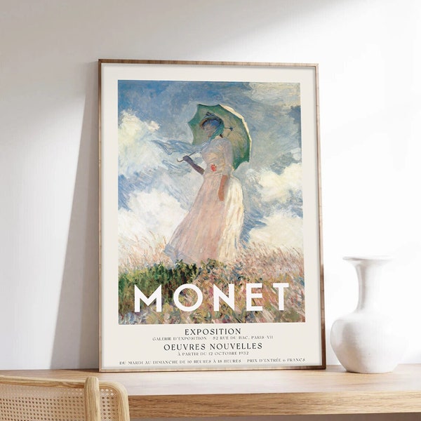 Claude Monet Poster, New Works, Impressionism, Monet Poster, Exhibition Poster, Art Printing on Museum Quality Paper