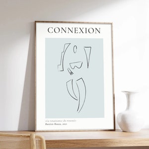 Póster de arte abstracto, conexión de Bastien Bouta, minimalista, impresión de bellas artes en papel de calidad de museo