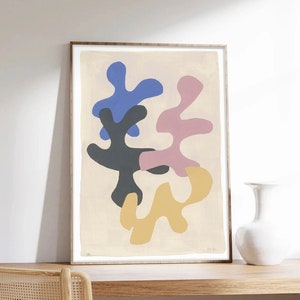 Cartel de arte abstracto, "Gentil" de Bastien Bouta, minimalista, arte mural, pintura, impresión artística en papel de calidad de museo