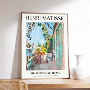 Cartel de Matisse, La terraza, St. Tropez, Arte moderno, Impresión en papel de calidad de museo