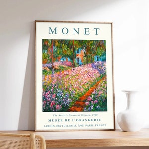 Monet Poster, Der Garten des Künstlers in Giverny 1900, Landschaftsposter, Kunstdruck auf Museumsqualitätspapier