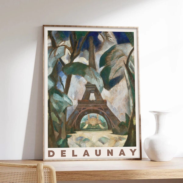 Delaunay Poster, Eiffel Tower Poster, Robert Delaunay, Paris Poster, Exhibition Poster, Museum Quality Art Printing on Paper