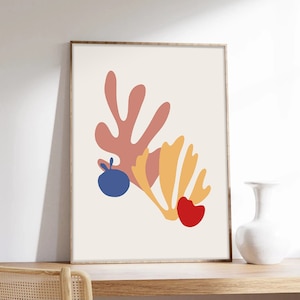 Cartel minimalista, Matisse, cartel colorido, cartel colorido, arte abstracto, impresión de arte de calidad de museo en papel