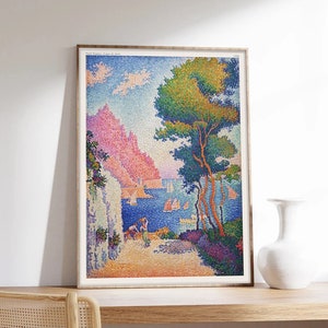 Signac Poster, Pointillismus, Paul Signac, Naturposter, Capo di Noli, Ausstellungsplakat, Kunstdruck in Museumsqualität auf Papier