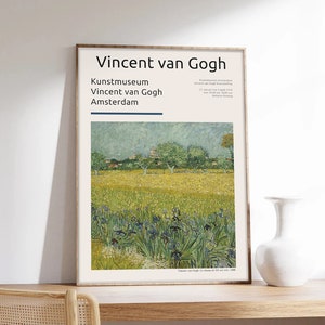 Póster de Van Gogh, Póster de la naturaleza, El campo de trigo entre lirios, Póster de exposición, Impresión artística en papel de calidad de museo