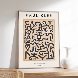 Paul Klee Poster, abstrakte Kunst, abstraktes Poster, Komikerhandzettel, Ausstellungsplakat, Kunstdruck in Museumsqualität auf Papier