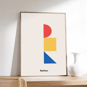 Poster Bauhaus, Poster minimalista, Poster Bauhaus, Arte astratta, Stampa artistica di qualità museale su carta