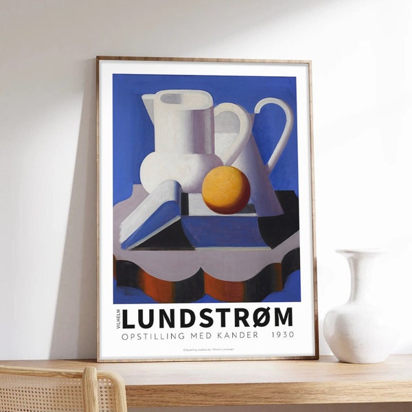 Lundstrom Poster, Vilhelm Lundstrom, Cubism Poster, Modernism, Exhibition Poster, Museum Quality Art Printing on Paper