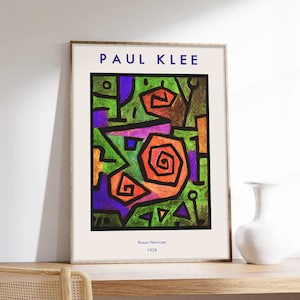 Cartel de Paul Klee, Arte abstracto, Cartel de Klee, Rosas Heroicas, Cartel de exposición, Impresión artística de calidad museística en papel
