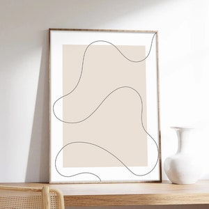 Minimalistisches Poster, abstraktes Poster, abstrakte Linien, abstrakte Kunst, Kunstdruck in Museumsqualität auf Papier