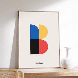 Bauhaus-Poster, minimalistisches Poster, Bauhaus-Poster, abstrakte Kunst, Kunstdruck in Museumsqualität auf Papier