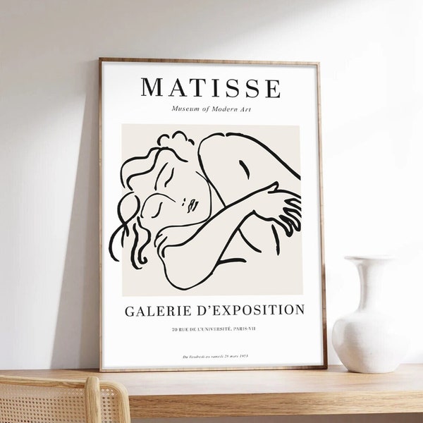 Matisse-Poster, Skizze einer Frau, Henri Matisse, Matisse-Skizze, Kunstdruck auf Papier in Museumsqualität