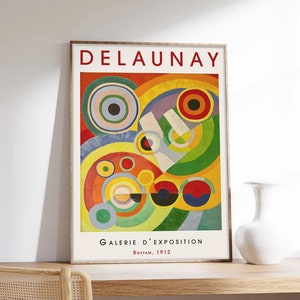 Cartel de Delaunay, Arte abstracto, Robert Delaunay, Cartel abstracto, Cartel de exposición, Impresión de arte de calidad de museo en papel