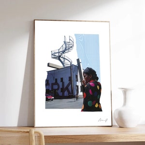 Collage fotografico, arte astratta, poster d'arte, di Marc Palmade, collage, stampa d'arte su carta di qualità museale