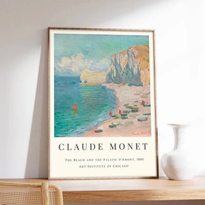 Claude Monet Poster, Der Strand und die Falaise d'Amont, 1885, Payasge Poster, Kunstdruck auf Museumsqualitätspapier