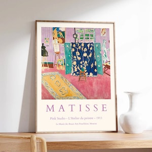 Affiche Matisse, Pink Studio - L'Atelier du Peintre 1911, Art Moderne, Impression sur du papier de qualité Musée