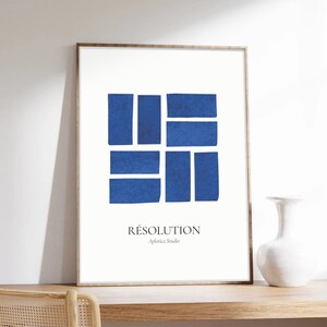 Poster minimalista, Bastien Bouta, Risoluzione, Arte astratta, Stampa artistica di qualità museale su carta