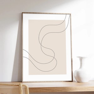 Minimalistisches Poster, abstraktes Poster, abstrakte Linien, abstrakte Kunst, Kunstdruck in Museumsqualität auf Papier