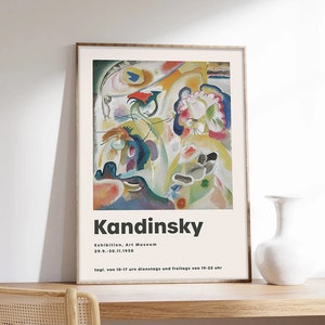 Kandinsky Poster, Improvisation, Abstract Art, Wassily Kandinsky, Exhibition Poster, Museum Quality Art Printing on Paper