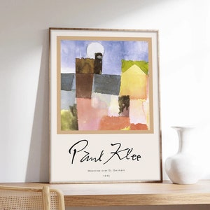 Paul Klee Poster, Abstrakte Kunst, Klee Poster, Abstraktes Poster, Mondaufgang, Ausstellungsplakat, Kunstdruck in Museumsqualität auf Papier