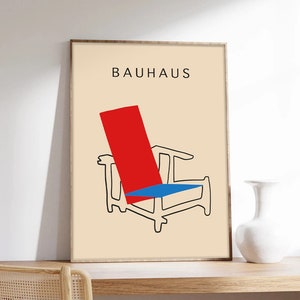 Bauhaus-Poster, minimalistisches Poster, Bauhaus-Poster, abstrakte Kunst, Kunstdruck in Museumsqualität auf Papier