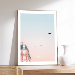 Paris-Plakat, Pink Paris von Laura Sanchez, Paris-Fotografie, minimalistisch, Papier in Museumsqualität