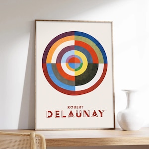 Delaunay Poster, Abstrakte Kunst, Robert Delaunay, Abstraktes Poster, Ausstellungsplakat, Kunstdruck in Museumsqualität auf Papier