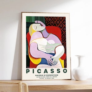Póster de Picasso, El sueño de Pablo Picasso, Póster de arte, Cubismo, Impresión de arte en papel de calidad de museo
