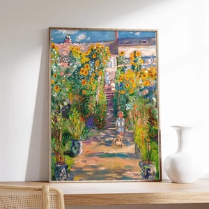 Claude Monet-Plakat, Der Garten des Künstlers in Vetheuil, Monet-Plakat, Kunstplakat in Museumsqualität
