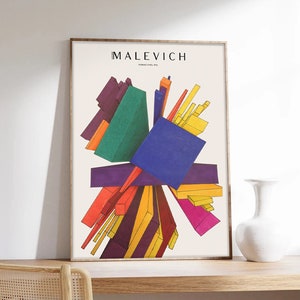 Poster Malevich, Poster minimalista, Prospettive, Arte astratta, Poster della mostra, Stampa artistica di qualità museale su carta