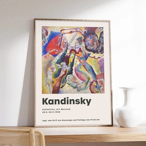 Kandinsky poster, red spot, abstract art, Wassily Kandinsky, exhibition poster, art print on museum quality paper